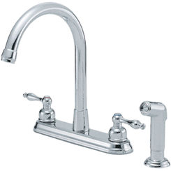 Click here to see Danze D422055 Danze D422055 Sheridan Two-Handle Kitchen Faucet With Side Spray, 2.5 GPM - Chrome