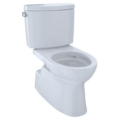 Click here to see Toto CST474CEFG#01 Toto CST474CEFG#01 Vespin II Two-Piece Elongated Universal Height Toilet, 1.28 GPF - Cotton White 