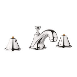Click here to see Grohe 20800BE0 Grohe 20800BE0 Polished Nickel Two Handle Widespread Lav Faucet/ Less Handles