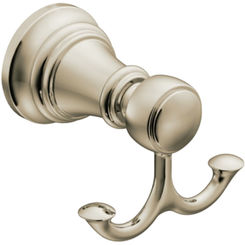 Click here to see Moen YB8403NL Moen YB8403NL Weymouth Double Robe Hook, Polished Nickel