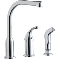 Click here to see Elkay LK3001CR Elkay Everyday Kitchen Deck Mount Faucet with Remote Lever Handle and Side Spray Chrome - LK3001CR