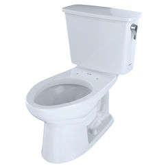 Click here to see Toto CST744ERGN#01 TOTO Eco Drake Transitional Two-Piece Elongated 1.28 GPF Toilet with CeFiONtect and Right-Hand Trip Lever, Cotton White - CST744ERGN#01