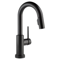 Click here to see Delta 9959T-BL-DST Delta 9959T-BL-DST Trinsic Single Handle Pull-Down Bar/Prep Faucet w/ Touch2O, Matte Black