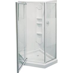 Click here to see Maax 101694-001 Maax Himalaya 101694-001 Shower Stall Kit, 38 in L X 38 in W X 74 in H, Polystyrene, White