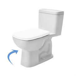 Duravit 0067410000 D-code Elongated Toilet Seat and Cover in White for sale online 