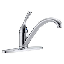 Click here to see Delta 100-DST Delta 100-DST Classic Single Handle Kitchen Faucet w/ Escutcheon, Chrome