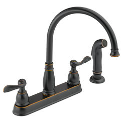 Click here to see Delta 21996LF-OB Delta 21996LF-OB Windemere Oil Rubbed Bronze Two Handle Kitchen Faucet w/ Spray