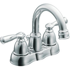 Click here to see Moen CA84912 Moen CA84913 Chrome Banbury Two-Handle Low Arc Bathroom Faucet