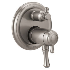 Click here to see Delta T27T997-SS Delta T27T997-SS Traditional 2-Handle TempAssure 17T Series Valve Trim w/ 6-Function Integrated Diverter, Stainless