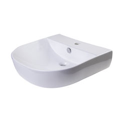 Click here to see Alfi AB110 ALFI AB110 20-Inch D-Bowl Shaped White Wall Mounted Porcelain Bathroom Sink