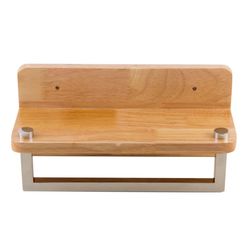 Click here to see Alfi AB5510 ALFI AB5510 Wooden 12-Inch Small Shelf w/ Chrome Towel Bar 