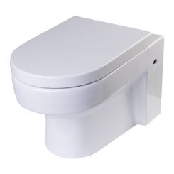 Click here to see Eago WD101 EAGO WD101 Wall-Mounted Round Toilet - White