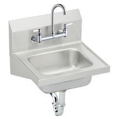 Click here to see Elkay CHS1716C Elkay CHS17161C Stainless Steel Single Bowl Wall Hung Handwash Sink Kit - Buffed Satin