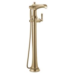 Click here to see Brizo T70161-GL Brizo T70161-GL Rook Single-Handle Floor Mount Freestanding Tub Filler Trim - Luxe Gold