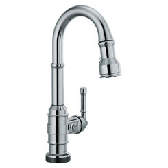 Click here to see Delta 9990T-AR-DST Delta 9990T-AR-DST Broderick One Handle Pulldown Bar Faucet w/ Touch2O, Arctic Stainless