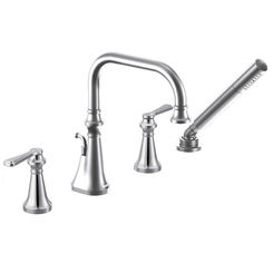 Click here to see Moen TS44504 Moen TS44504 Colinet Roman Tub Faucet Trim With Spray - Chrome