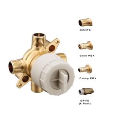 Click here to see Moen U140XS Moen U140XS M-CORE Tub/Shower Rough In Valve, PEX Connection - with Stops