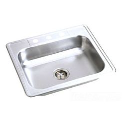Click here to see Dayton KW50125220 Dayton KW50125220 Stainless Steel Top Mount Single Bowl Kingsford Sink