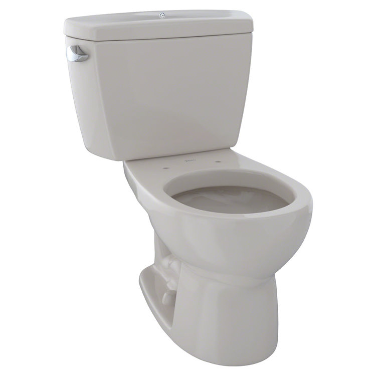 View 2 of Toto CST743SB#12 TOTO Drake Two-Piece Round 1.6 GPF Toilet with Bolt Down Tank Lid, Sedona Beige - CST743SB#12
