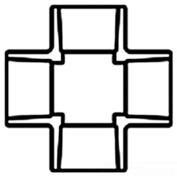 Commodity PVCCROSS12 Schedule 40 PVC Cross, 1/2 Inch