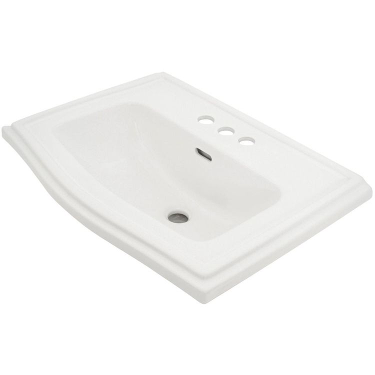Toto LT781.4#01 Toto LT781.4 Cotton White Clayton Self Rimming Lavatory- 4