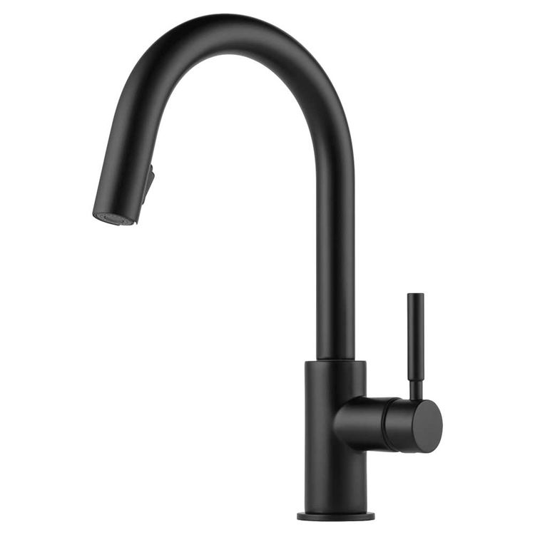 Brizo 63020LFBL Solna SingleHandle Pulldown Kitchen Faucet, Matte Black