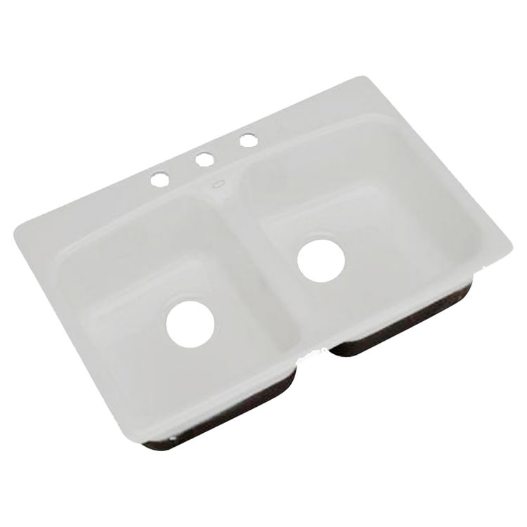 Kohler K 5942 3 33 X22 X8 Hole Kitchen Sink White Plumbersstock Kohler K 5942 3 33 X22 X8 Hole