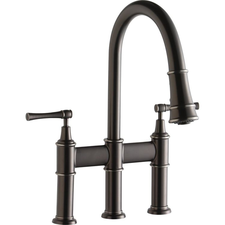 Elkay Explore Three Hole Bridge Faucet with Pull-down ...