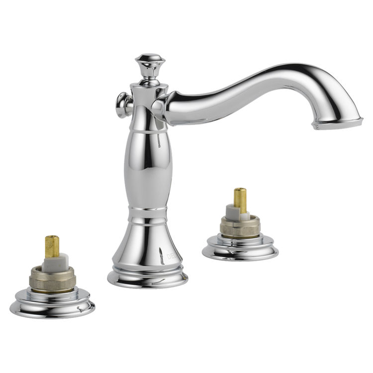 View 2 of Delta 3597LF-MPU-LHP Delta 3597LF-MPU-LHP Cassidy Two-Handle Widespread Bath Faucet - Less Handles, Chrome