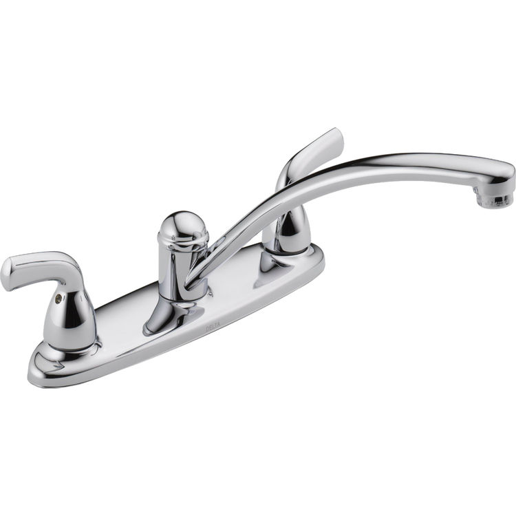 Delta B2310LF-W Foundations Series Series Two-Handle Kitchen Faucet