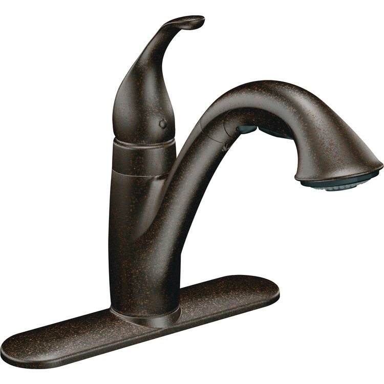 Moen 7545ORB Single Handle Low Arc Pullout Kitchen Faucet