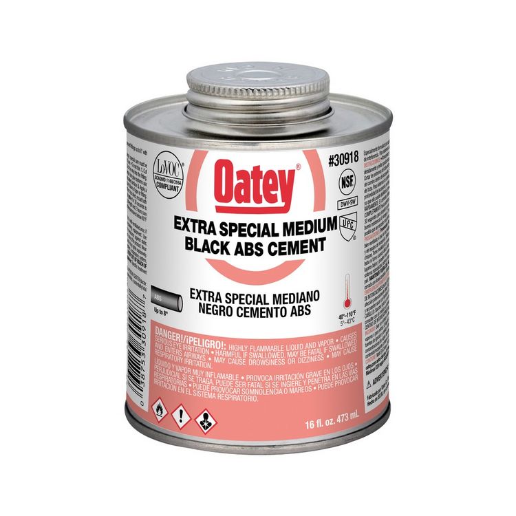 Oatey 30918 Extra Special Medium Black ABS Cement, Pint