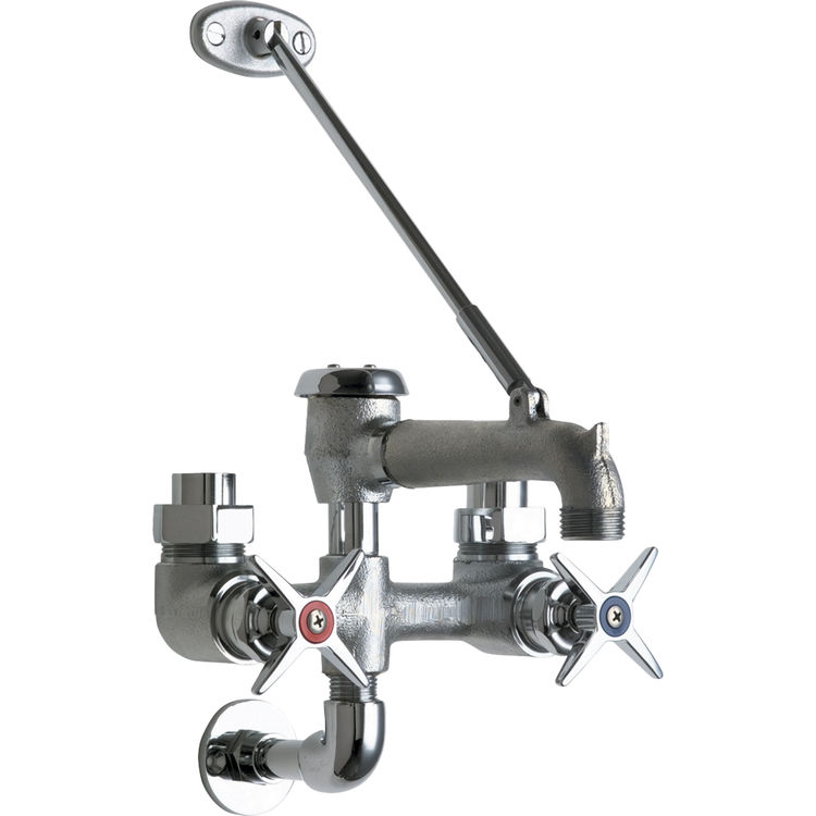 Chicago Faucet 835-SFBRCF Chicago Faucets 835-SFBRCF Exposed Hot and Cold Water Service Sink Faucet with Supplies from Below