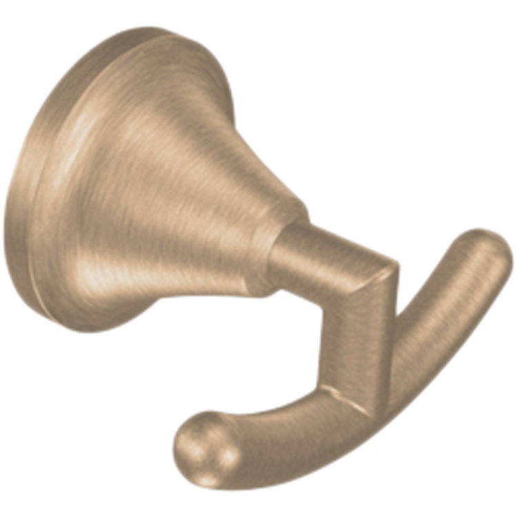 Moen Creative Specialties YB5803BB Moen YB5803BB Icon Double Robe Hook, Brushed Bronze