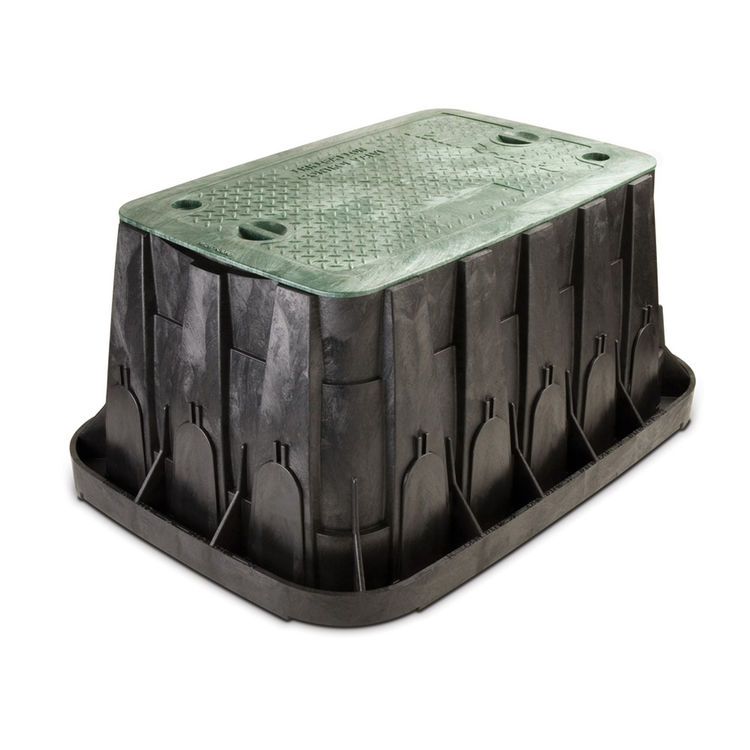 Rain Bird Vbsprh Super Jumbo Irrigation Valve Box 15 Tall Black Body Green Lid