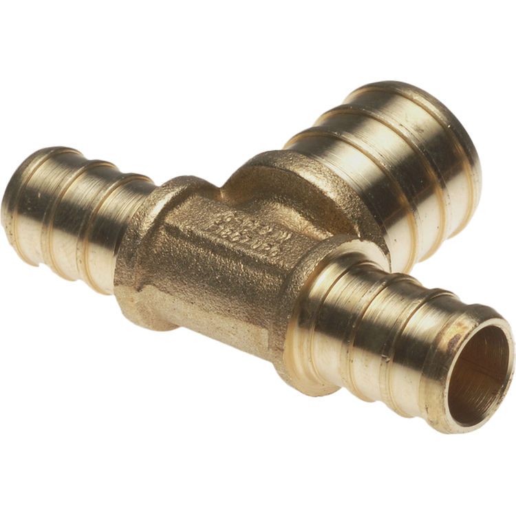 Commodity  3/4 Inch x 3/4 Inch x 1 Inch PEX Tee, Brass Construction