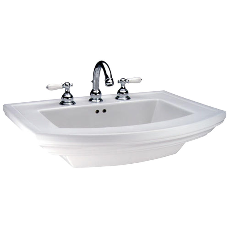 Mansfield 328 1 Wht White Barrett 24 X19 Pedestal Lavatory Basin Mansfield 328 1 Wht White Barrett 24 X19 Pedestal Lavatory Basin Hole