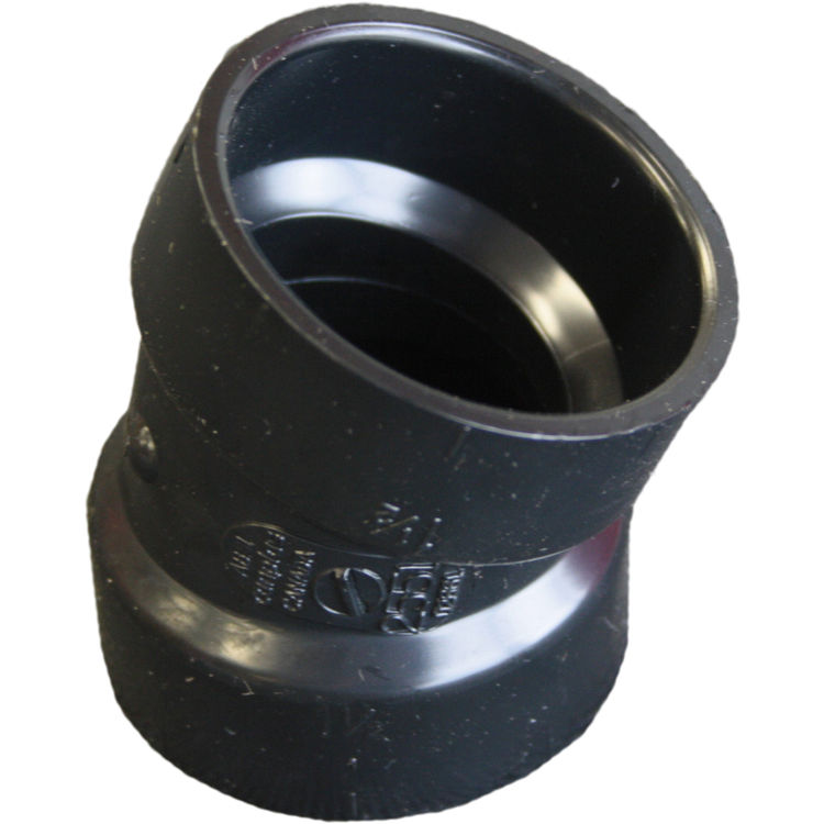 Commodity 1-1/2 Inch ABS 22.5 Degree Elbow, ABS Construction
