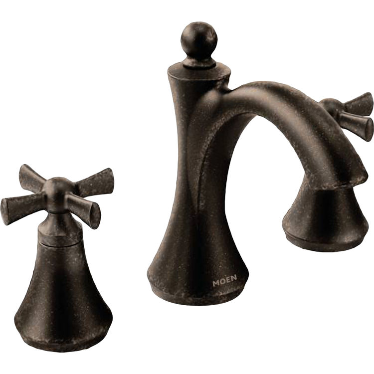 Moen T4524ORB Moen T4524ORB Wynford Oil Rubbed Bronze Two Handle Widespread Lavatory Faucet