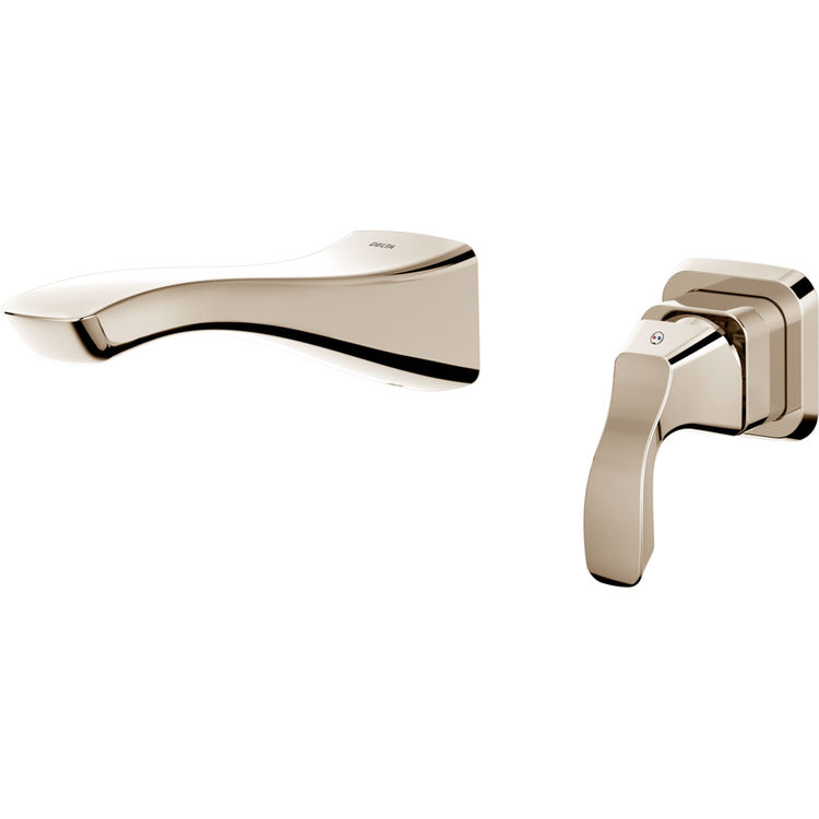 Delta T552LF-PNWL Delta T552LF-PNWL Polished Nickel Single Handle Wall Mount Lavatory Faucet