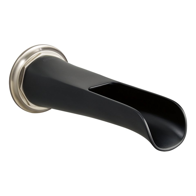 Brizo RP78583NKBL Brizo RP78583NKBL Luxe Nickel/Matte Black Rook Channel Tub Spout - Non-Diverter