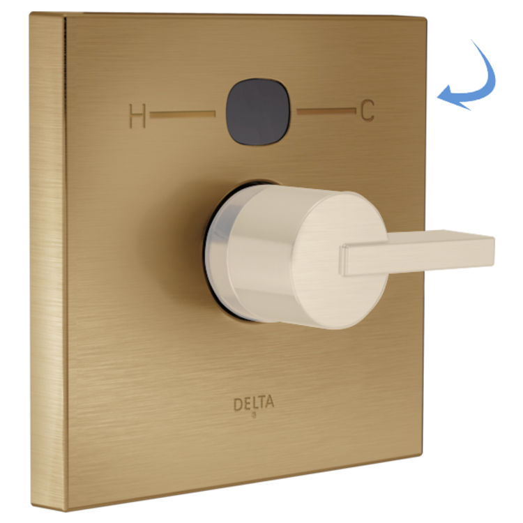 Delta RP78577CZ Delta RP78577CZ Angular Modern Temp20 Escutcheon - Champagne Bronze