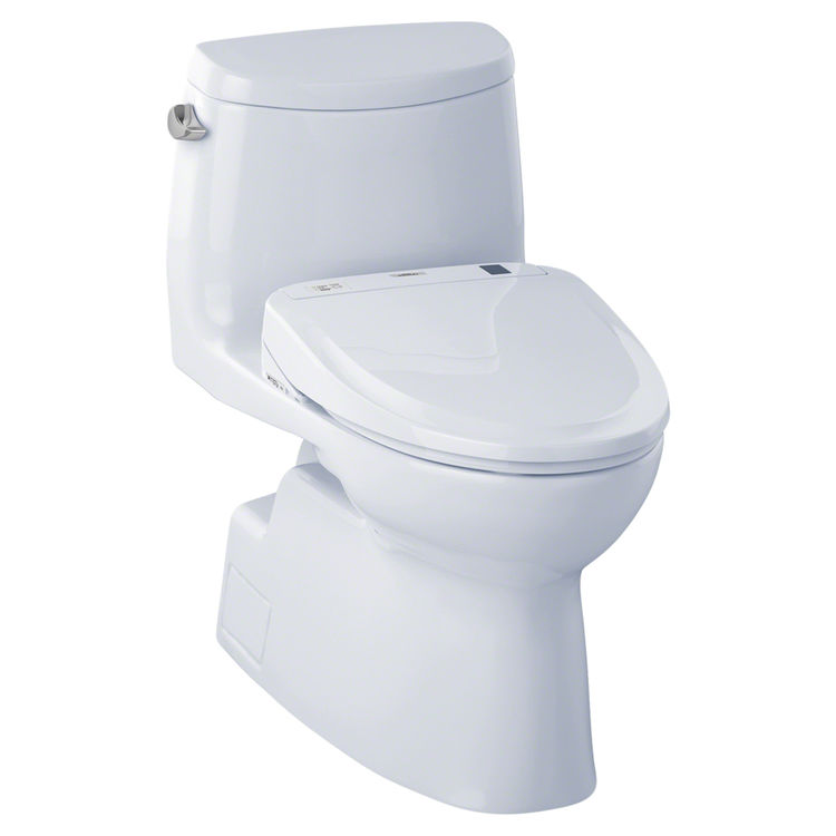 Toto MW614584CEFG#01 TOTO MW614584CEFG#01 WASHLET+ Carlyle II One-Piece Toilet w/ S350e - Cotton White, Elongated