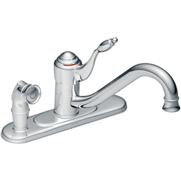 Moen 67309 Moen 67309 Castleby Single-Handle Kitchen Faucet w/ Integral Side Spray, Chrome