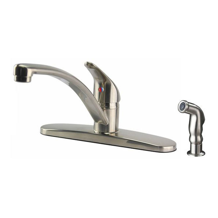 Ultra Faucets UF10243 Ultra Faucets UF10243 Stainless Steel Classic One Handle Kitchen Faucet W/ Spray