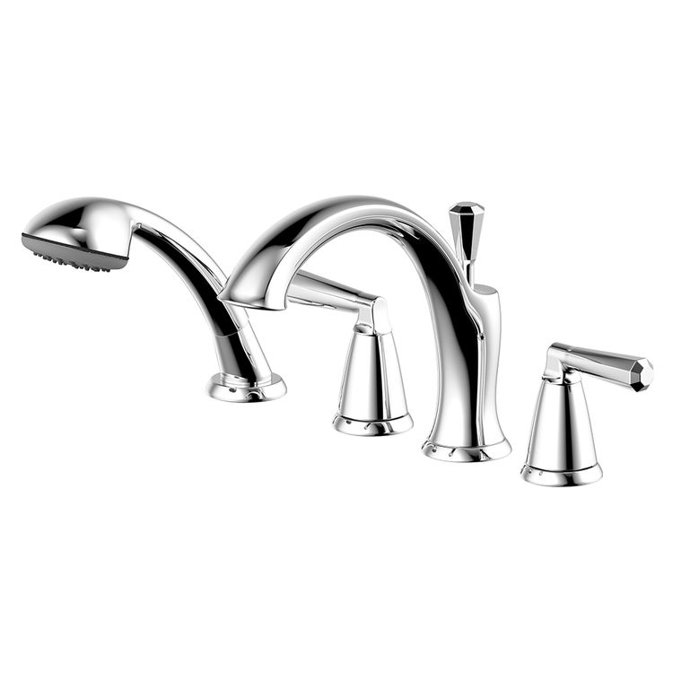 Ultra Faucets UF65440 Ultra Faucets UF65440 Chrome Z Roman Tub Faucet Trim With Spray