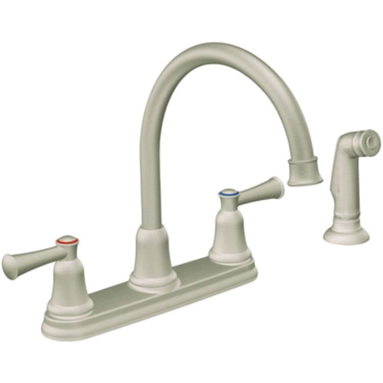 Moen CFG 41613SL Stainless Two Handle High Arc Kitchen Faucet