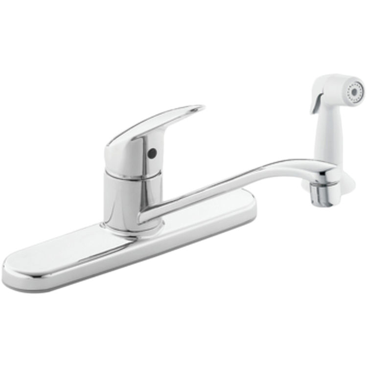 Moen Cfg Ca40514 Cornerstone Single Handle Kitchen Faucet W Side Spray Chrome