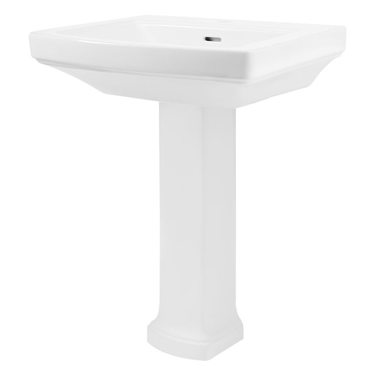 Gerber 23501 Hinsdale Standard Pedestal Bathroom Sink, 1Hole, White