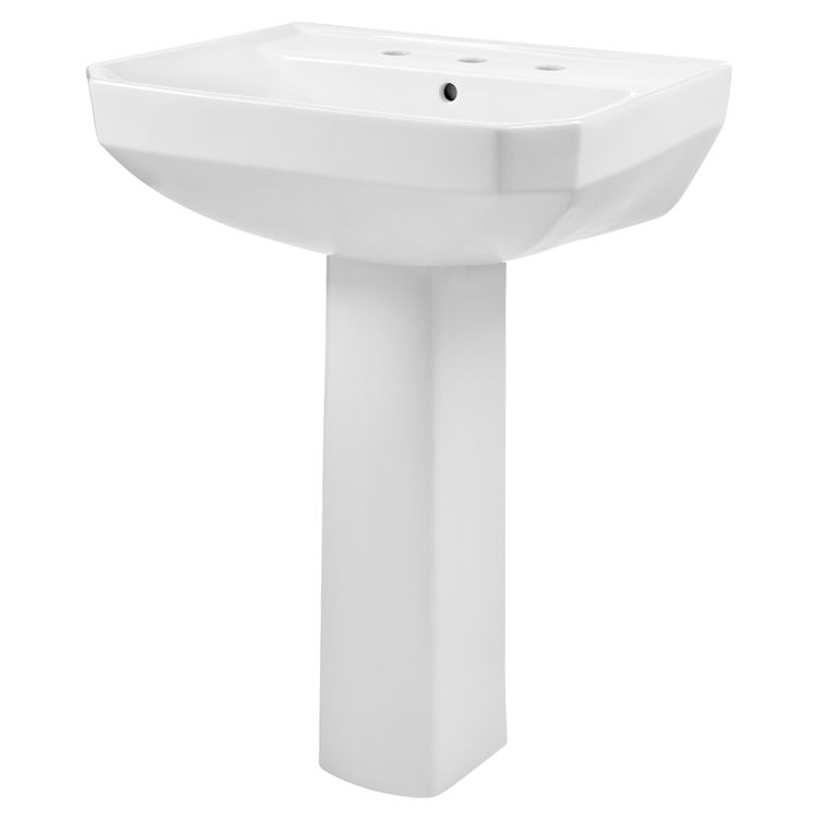 Gerber 23569 Viper 8" Centers Standard Pedestal Bathroom Sink